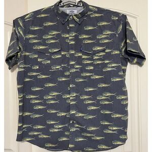 AFTCO Men's Boatbar Tech Retro Look Fishing Shirt Size XXL Cape Vented Back